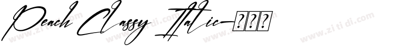 Peach Classy Italic字体转换